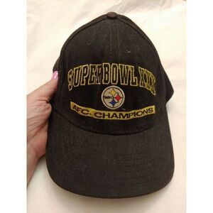 American Needle Superbowl XXX VINTAGE Pittsburgh Steelers Black Baseball Cap.